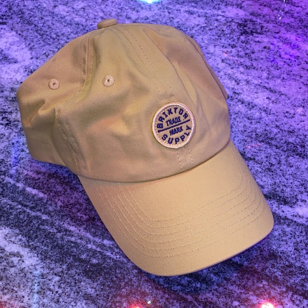 Brixton Mustard Yellow Cap with Logo Patch NWOT!